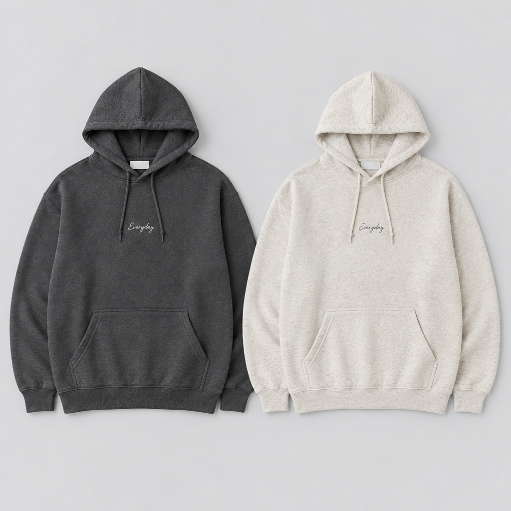 Everyday Hoodie Duo – 2 Hoodies – flat lay