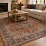 Isfahan Vintage Medallion Rug – 5' × 7'