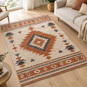 Terra Boho Geometric Accent Rug – 2' × 3'